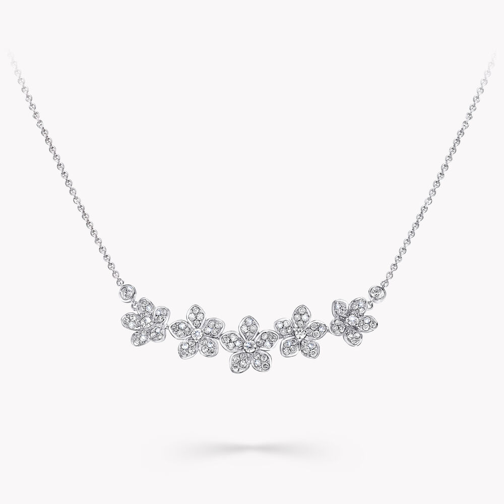 Wild Flower Diamond Line Pendant
