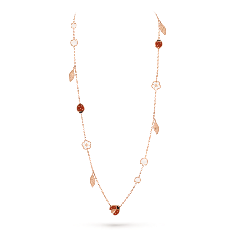 Lucky Spring long necklace, 15 motifs