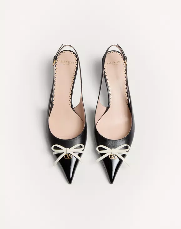 Bepointy Slingback Pump In Patent Leather And Kidskin 45Mm