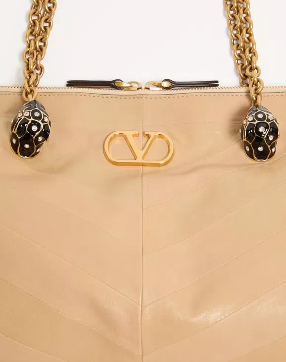 Valentino Garavani Panthea Shoulder Bag In Nappa Leather With Chevron Pattern