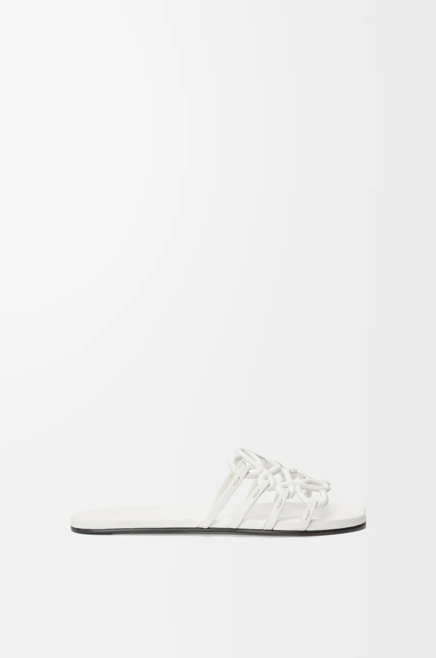 Petal Anagram slide in calfskin