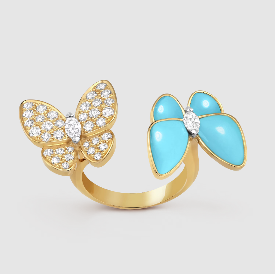 Two Butterfly Between the Finger ring