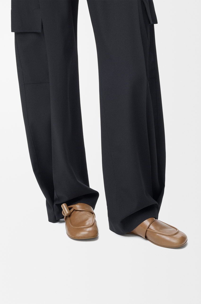 Toggle loafer in shiny smooth calfskin