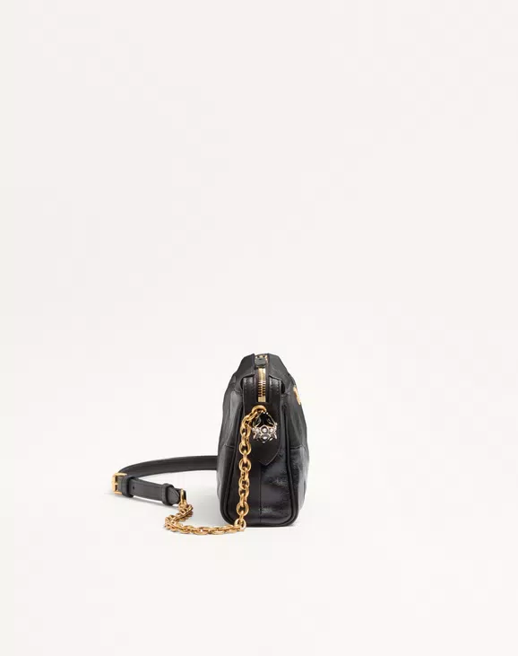 Valentino Garavani Panthea Small Shoulder Bag In Nappa Leather With A Chevron Pattern