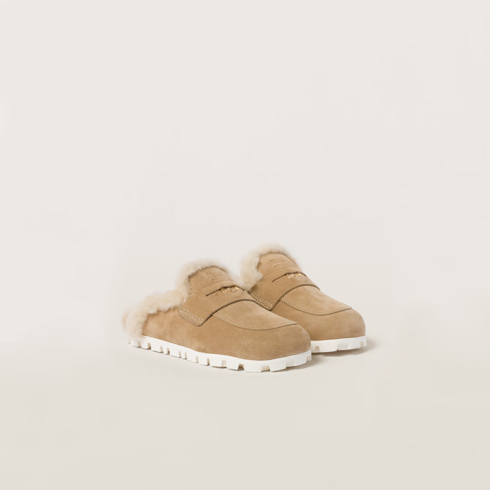 Suede mules