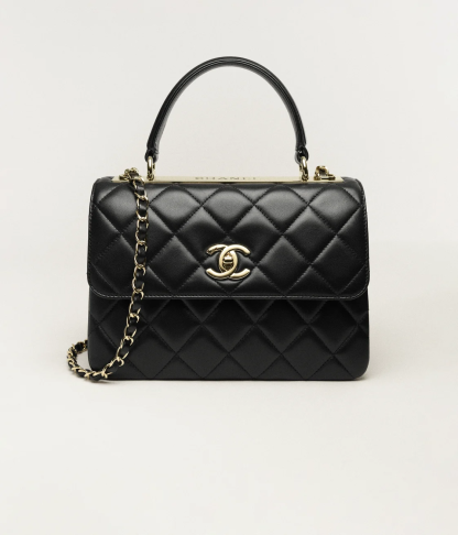 FLAP BAG WITH TOP HANDLE