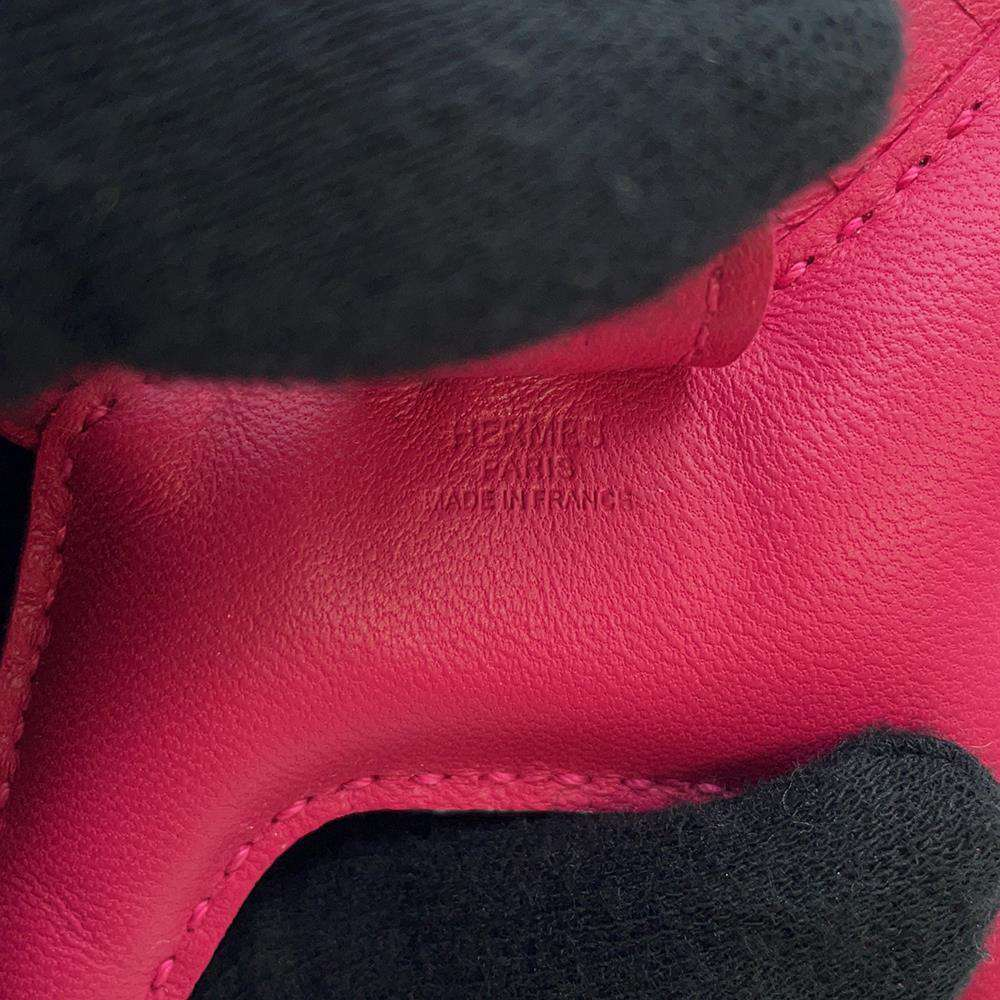 HERMES Rodeo Size PM Rose mexico Lambskin