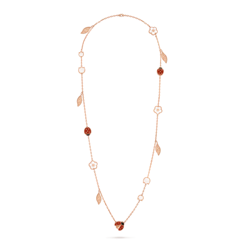 Lucky Spring long necklace, 15 motifs