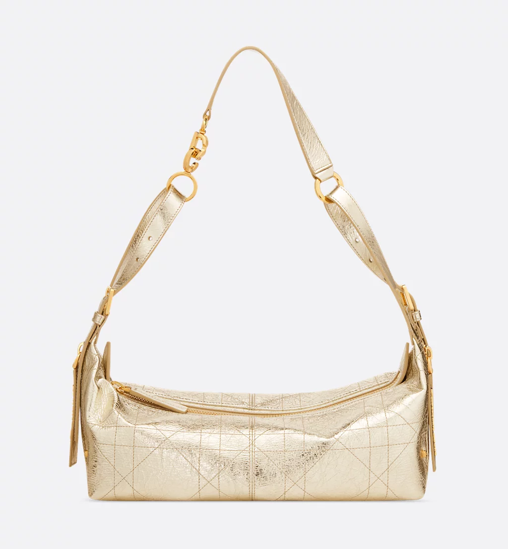 Medium D-Journey Bag in Crinkled Calfskin