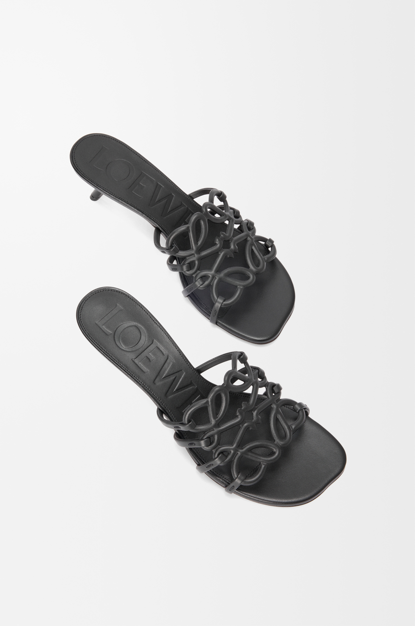 Petal Anagram slide in soft calfskin
