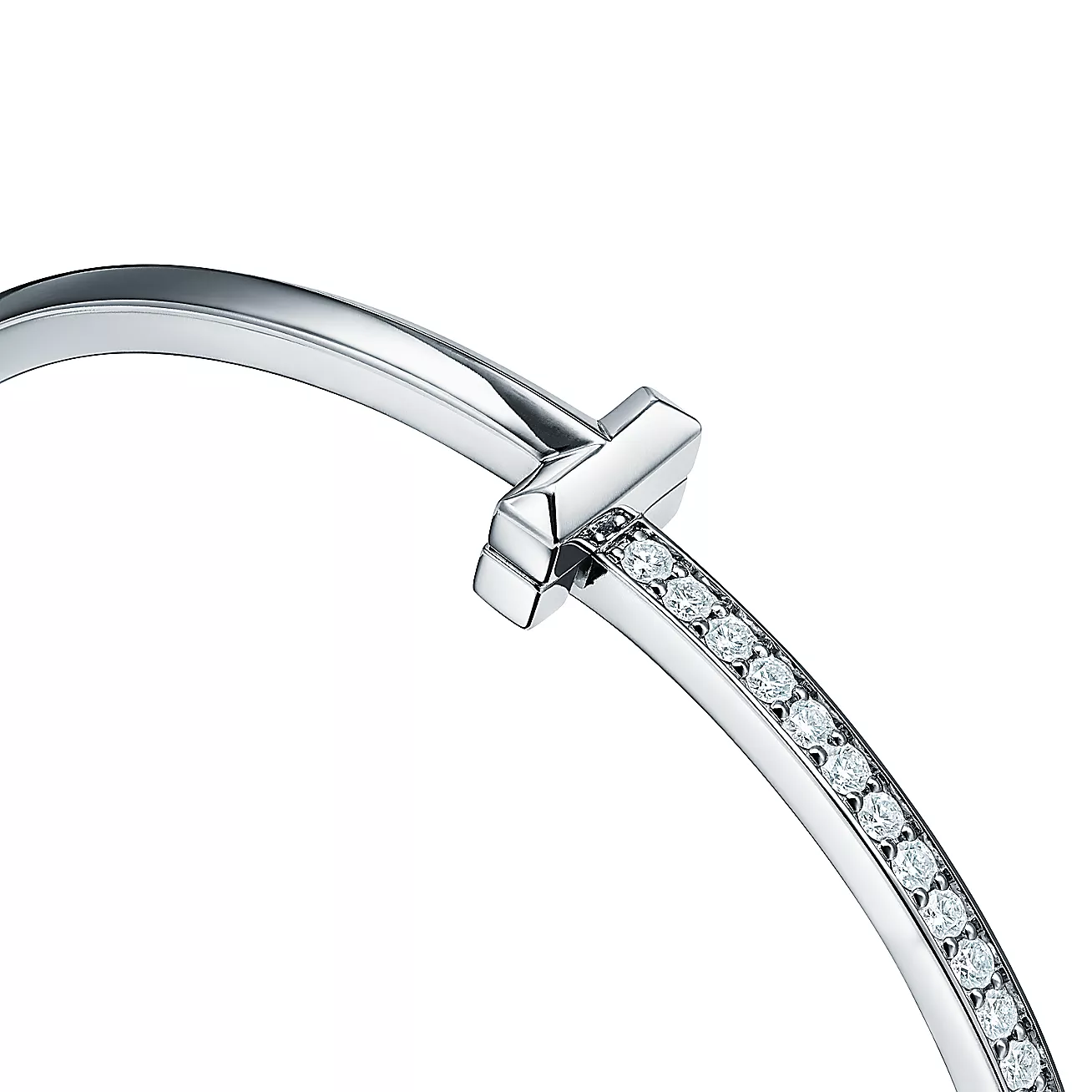 T1 Narrow Diamond Hinged Bangle
