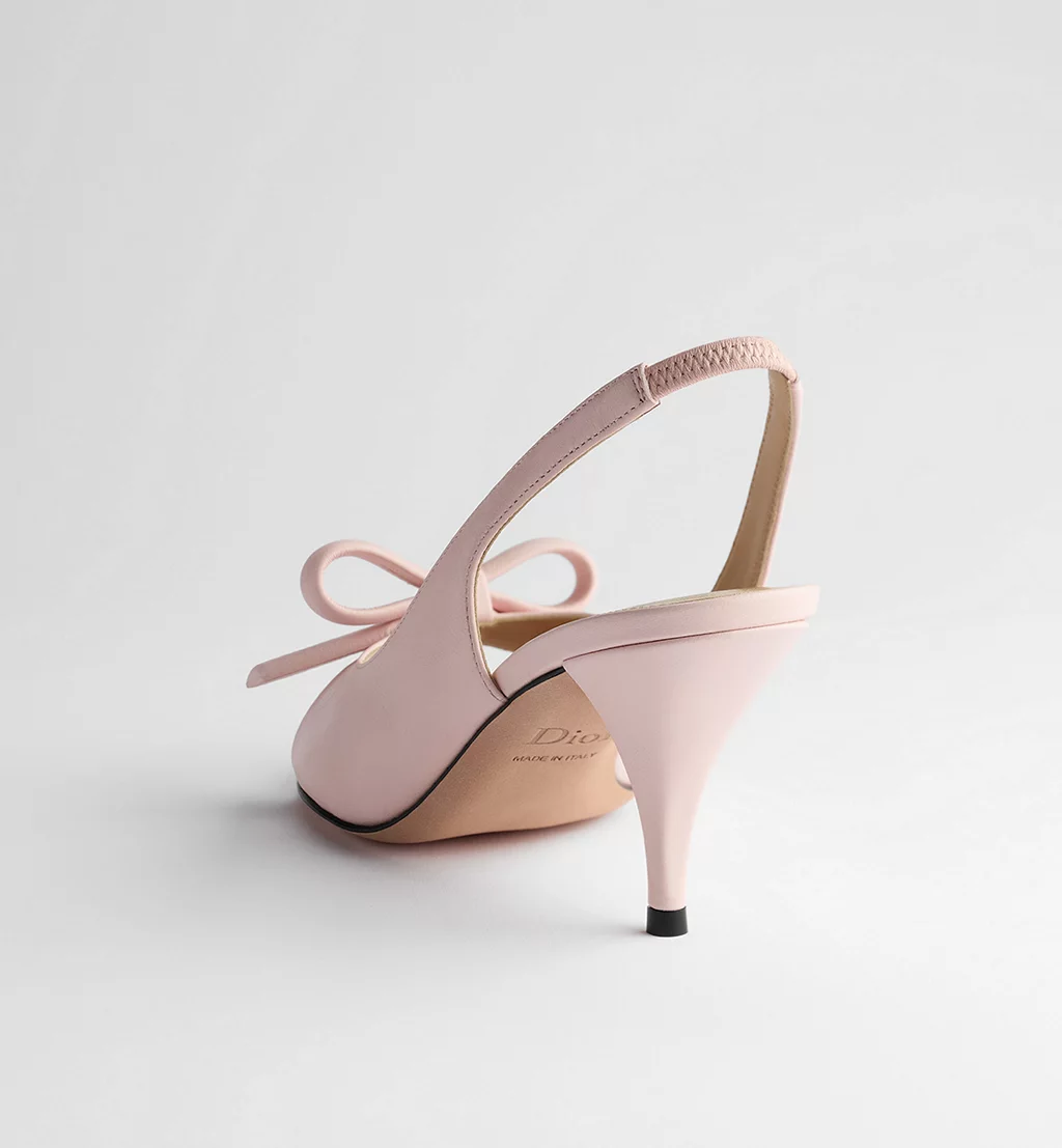 Dior Bow Heeled Slingback Sandal