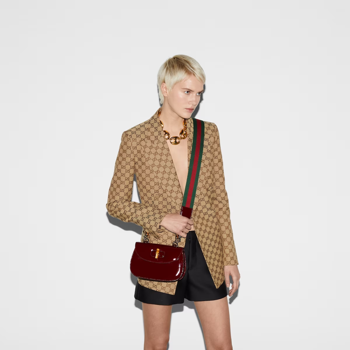 GUCCI BAMBOO 1947 SMALL TOP HANDLE BAG