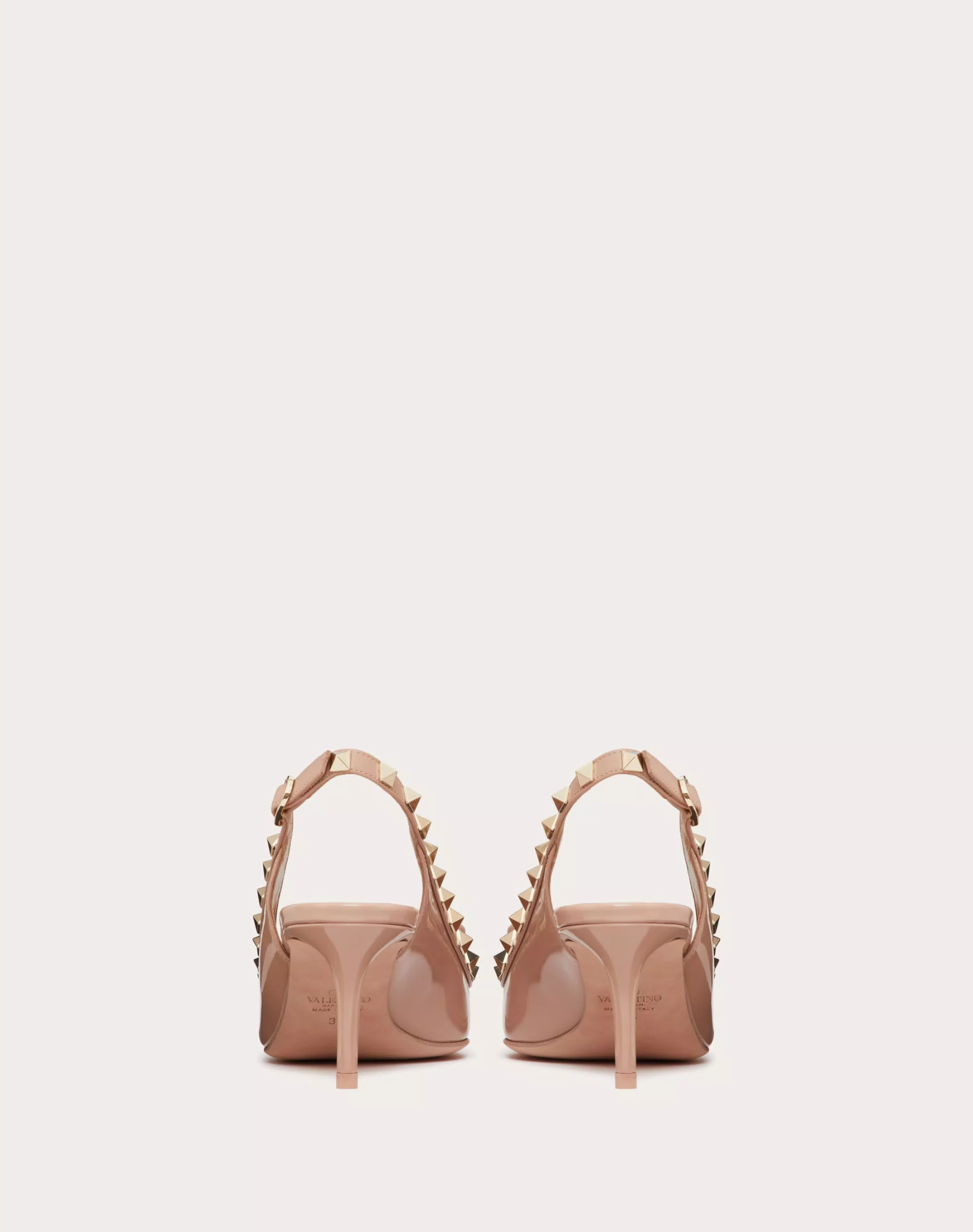 ROCKSTUD BOW SLINGBACK PATENT LEATHER PUMP 60MM