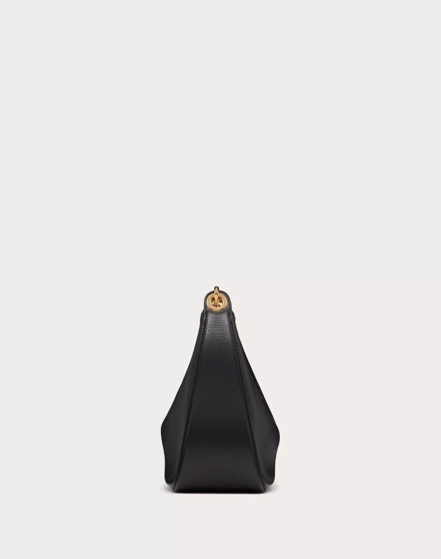 SMALL VLOGO MOON HOBO BAG IN LEATHER WITH CHAIN