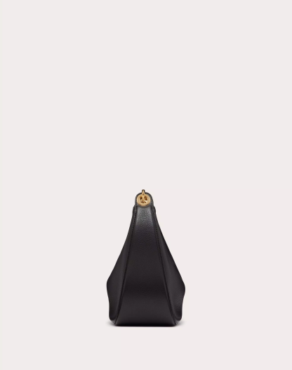 SMALL VLOGO MOON HOBO BAG IN LEATHER WITH CHAIN