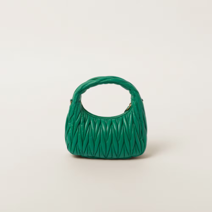 Wander matelassé nappa leather hobo bag