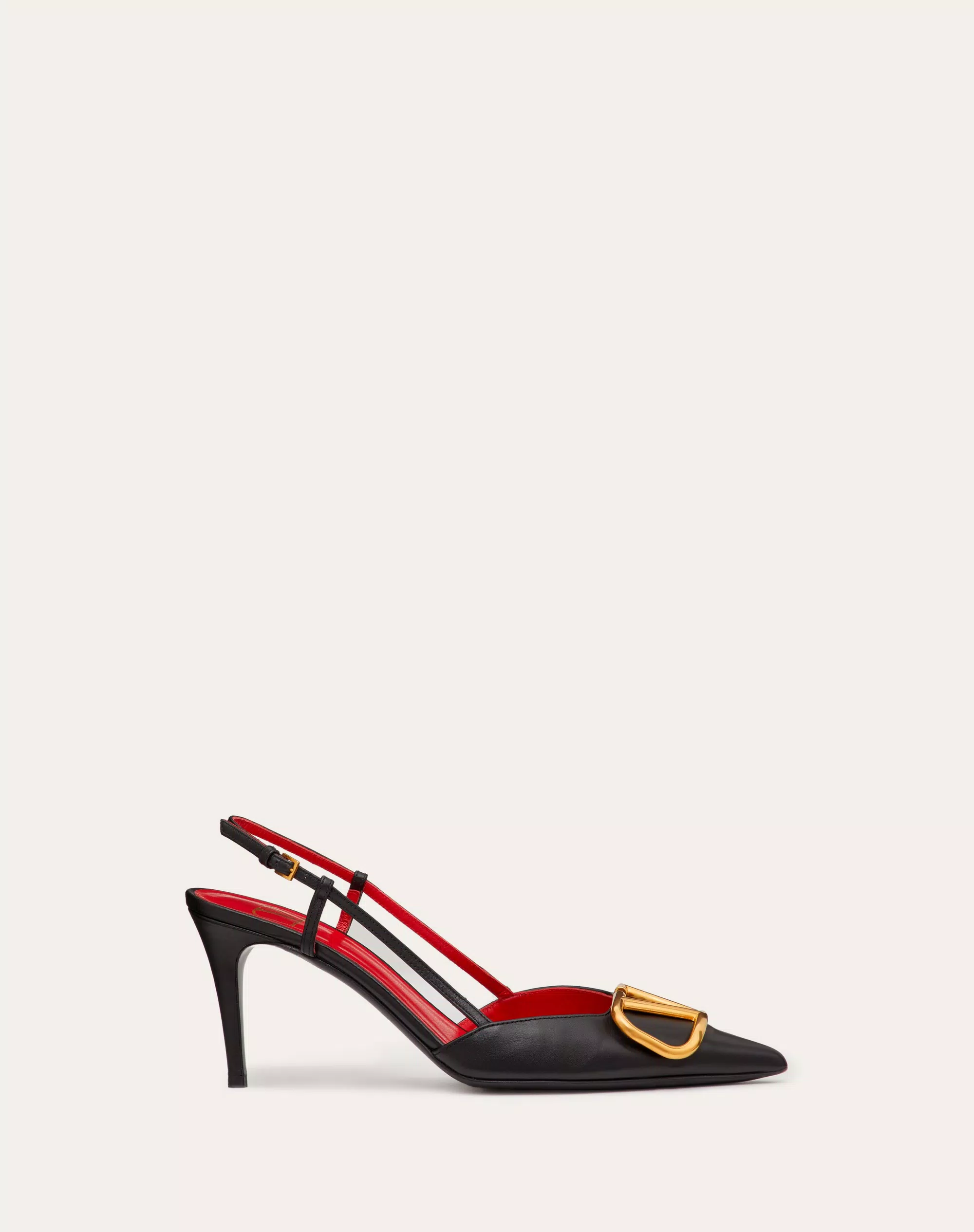 VLOGO SIGNATURE CALFSKIN SLINGBACK PUMP 80MM / 3.15 IN.