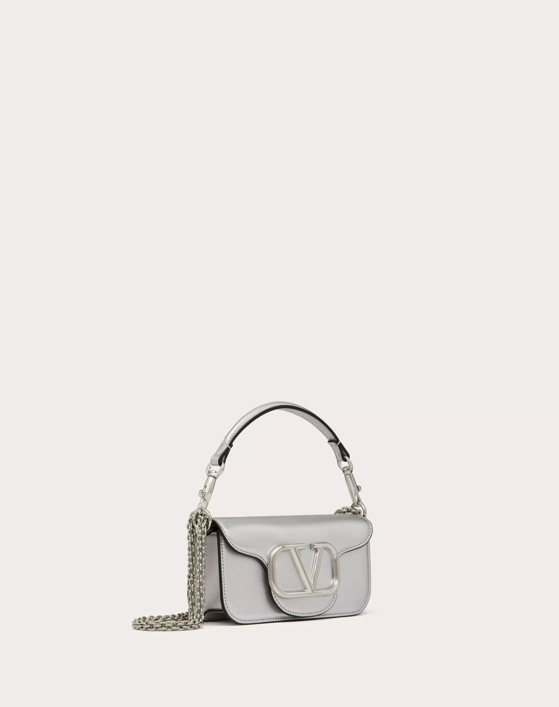 SMALL LOCÒ METALLIC CALFSKIN SHOULDER BAG