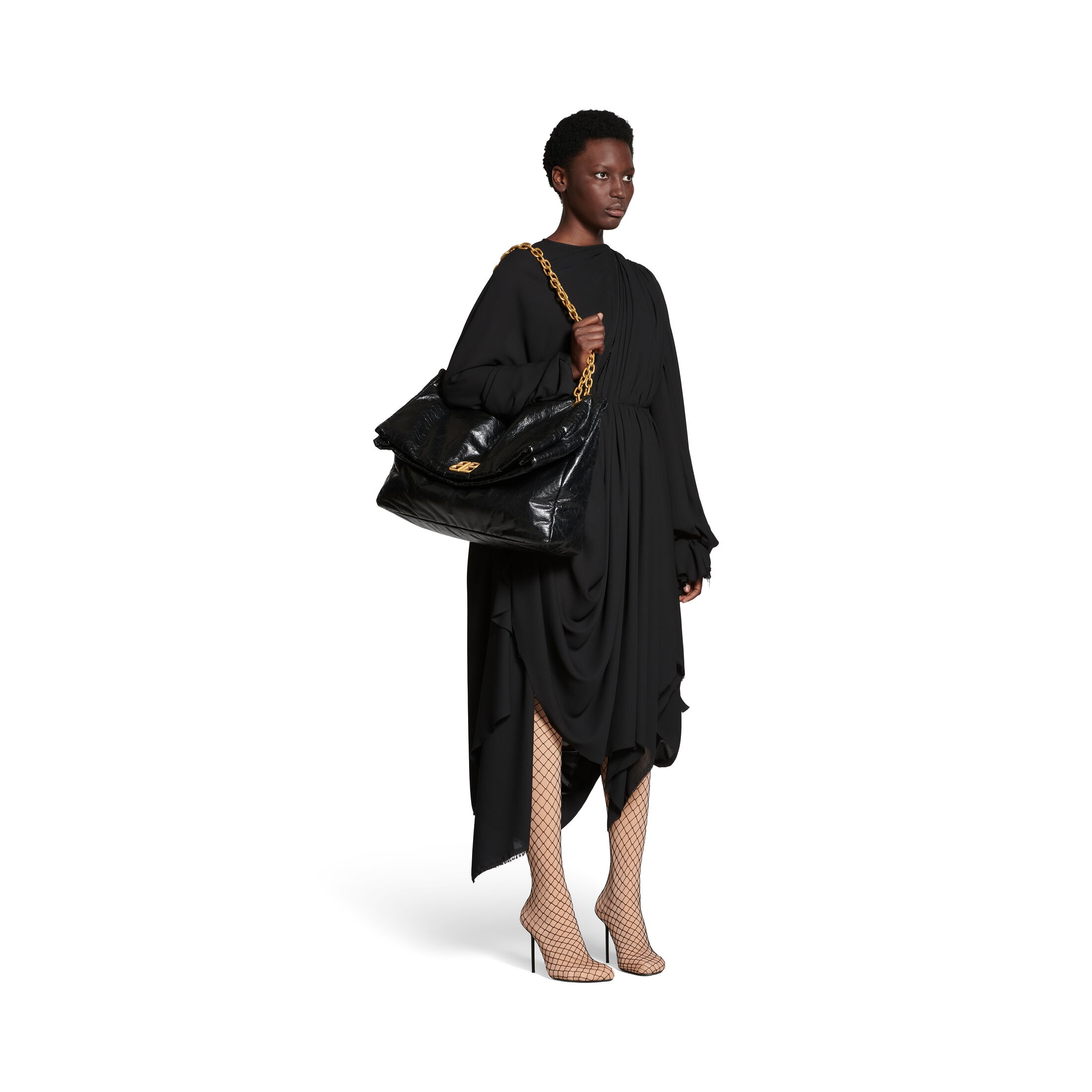 WOMEN'S MONACO LARGE CHAIN BAG IN BLACK