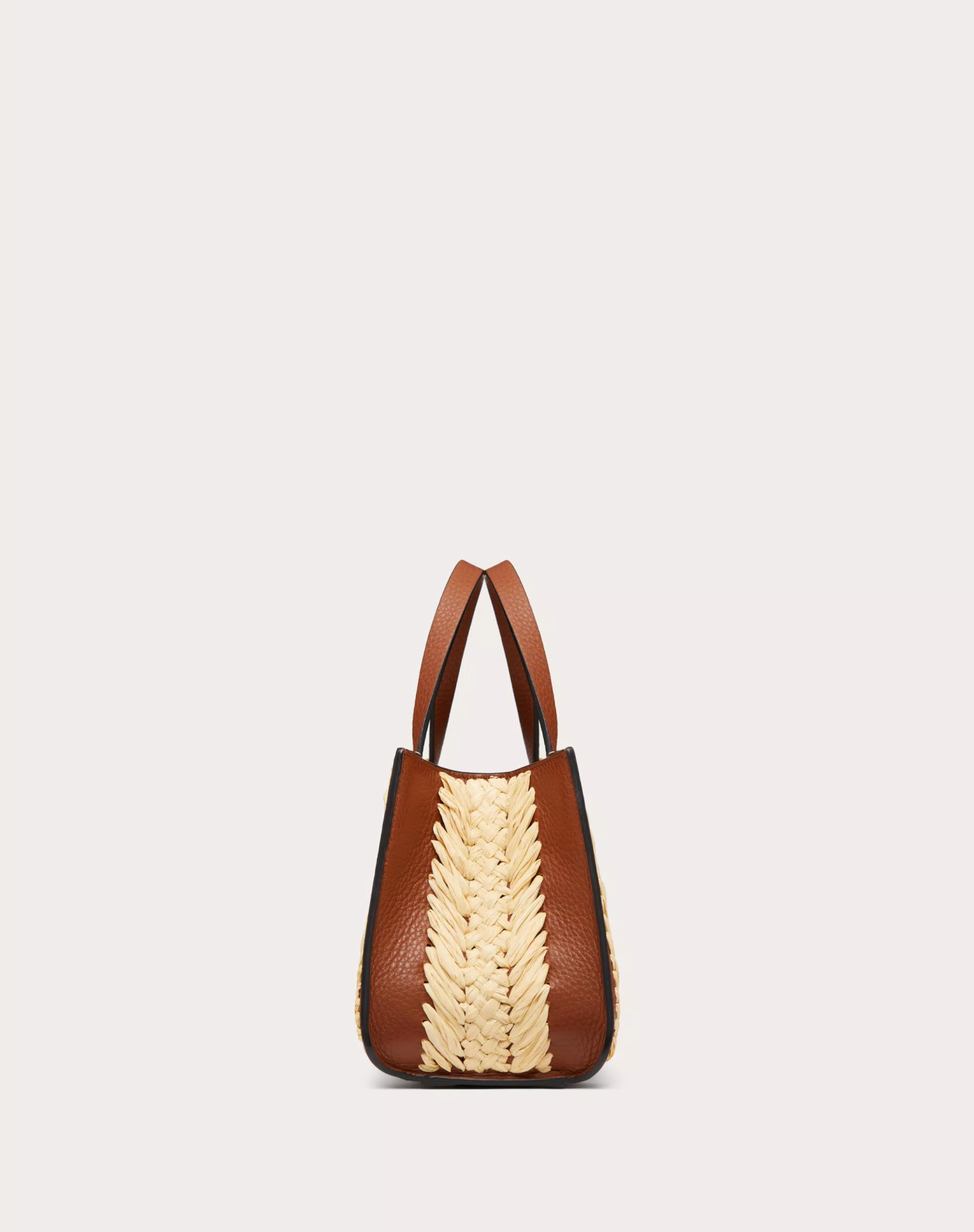 VLOGO SIGNATURE RAFFIA SMALL HANDBAG