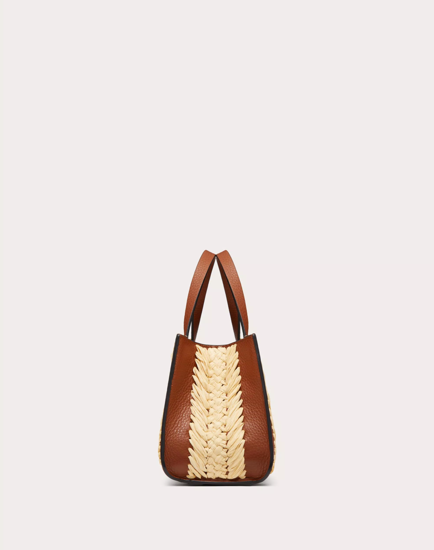 VLOGO SIGNATURE RAFFIA SMALL HANDBAG
