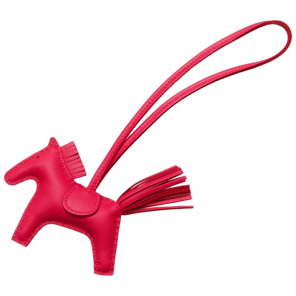 HERMES Rodeo Size PM Rose mexico Lambskin