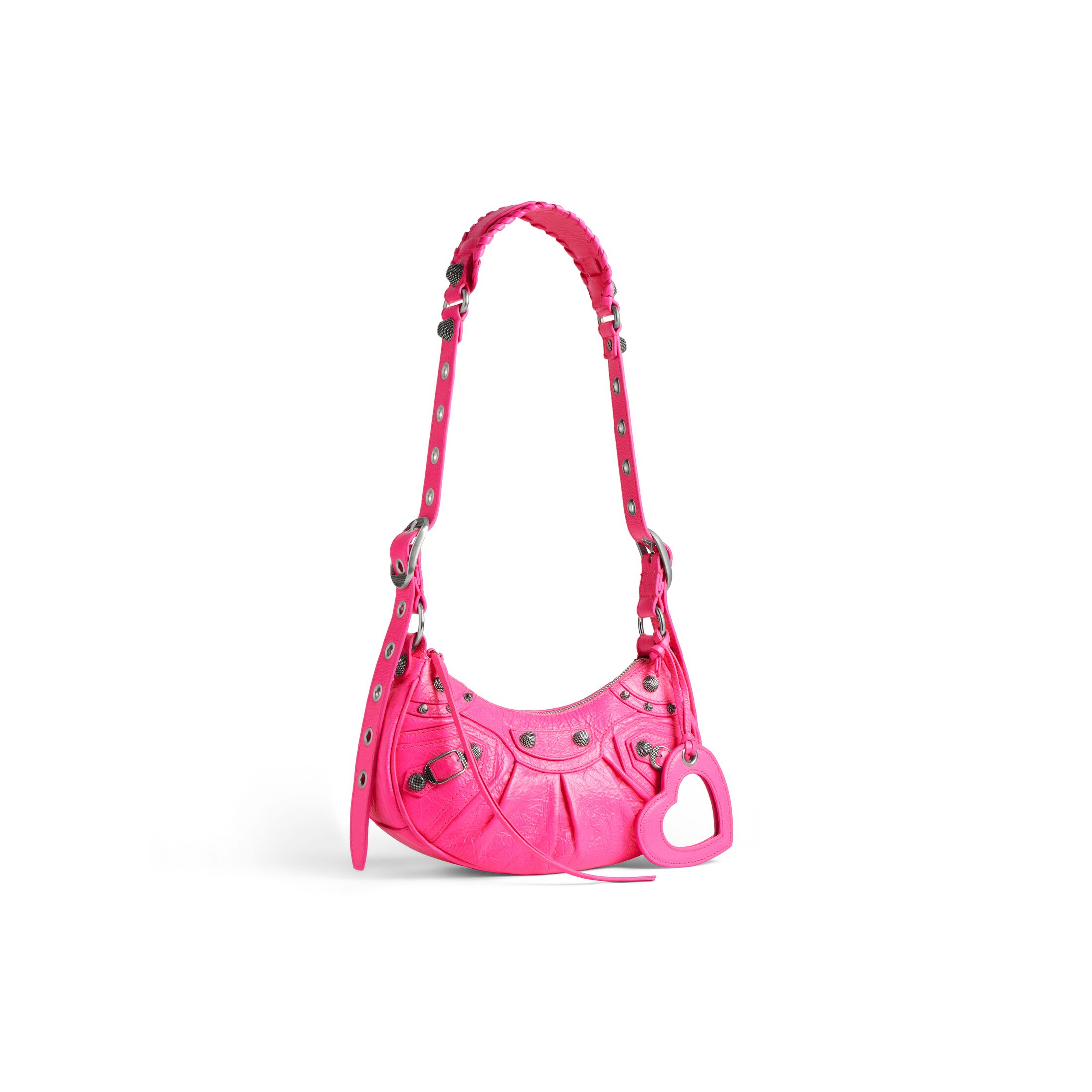 WOMEN'S LE CAGOLE XS SHOULDER BAG IN FLUO PINK