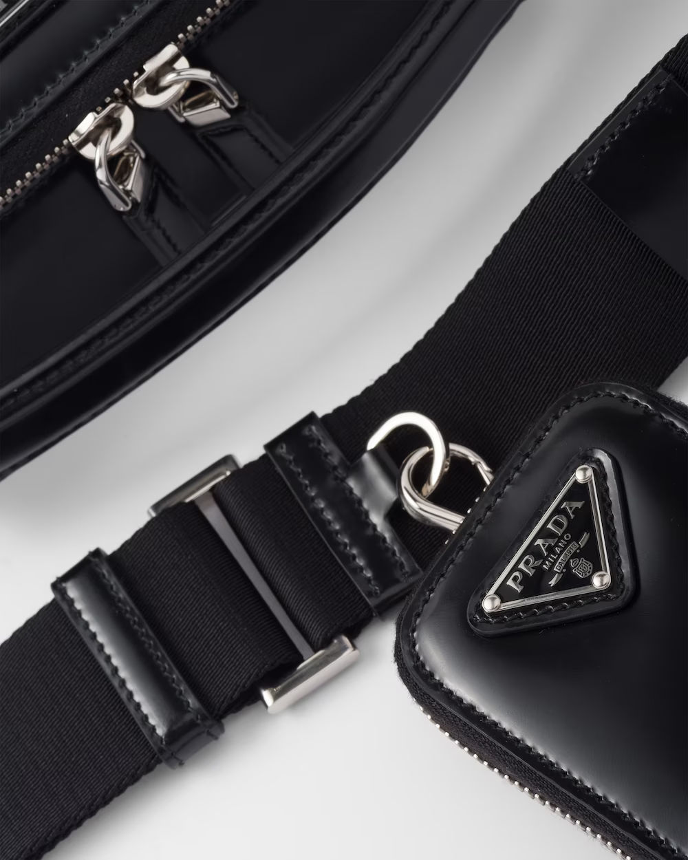 Medium Prada Brique brushed leather bag