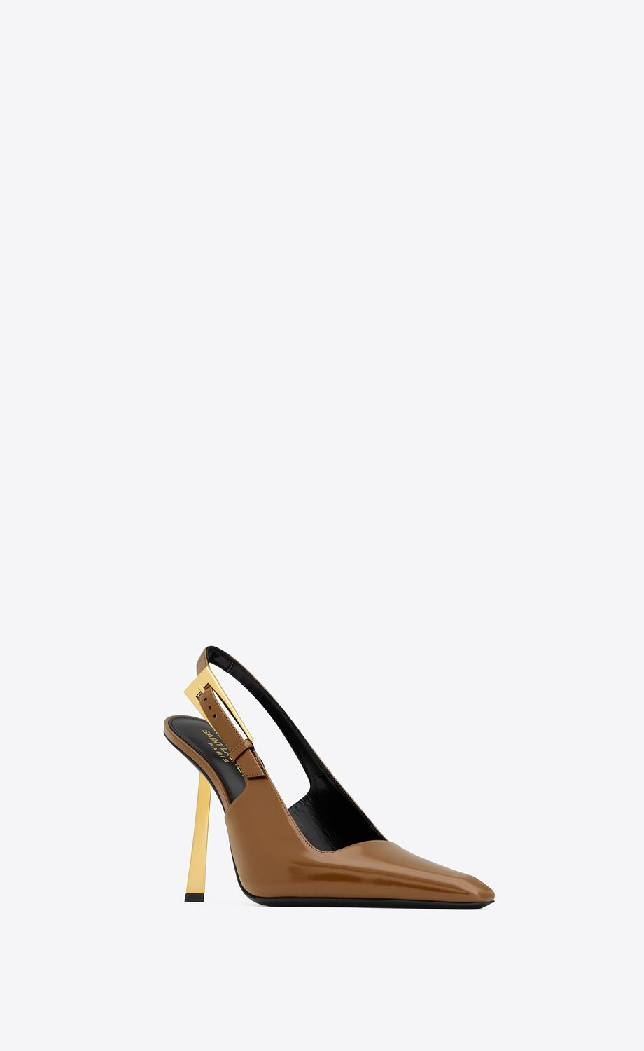 LEE SLINGBACK PUMPS IN GLAZED LEATHER