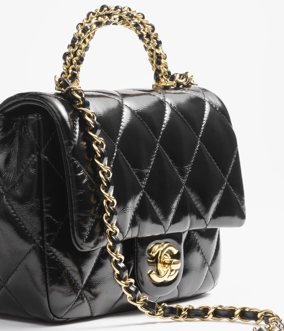 MINI FLAP BAG WITH TOP HANDLE