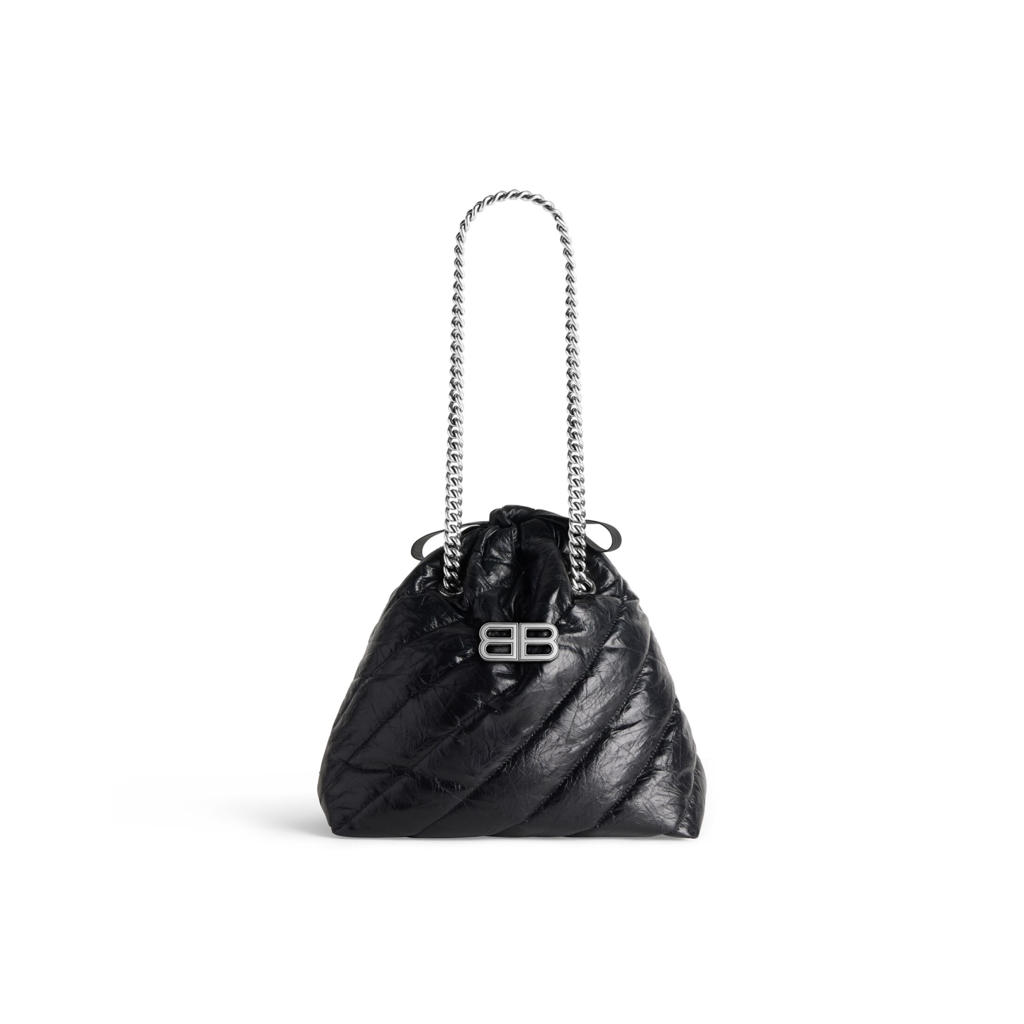 WOMEN'S CRUSH SMALL TOTE BAG QUILTED IN BLACK
