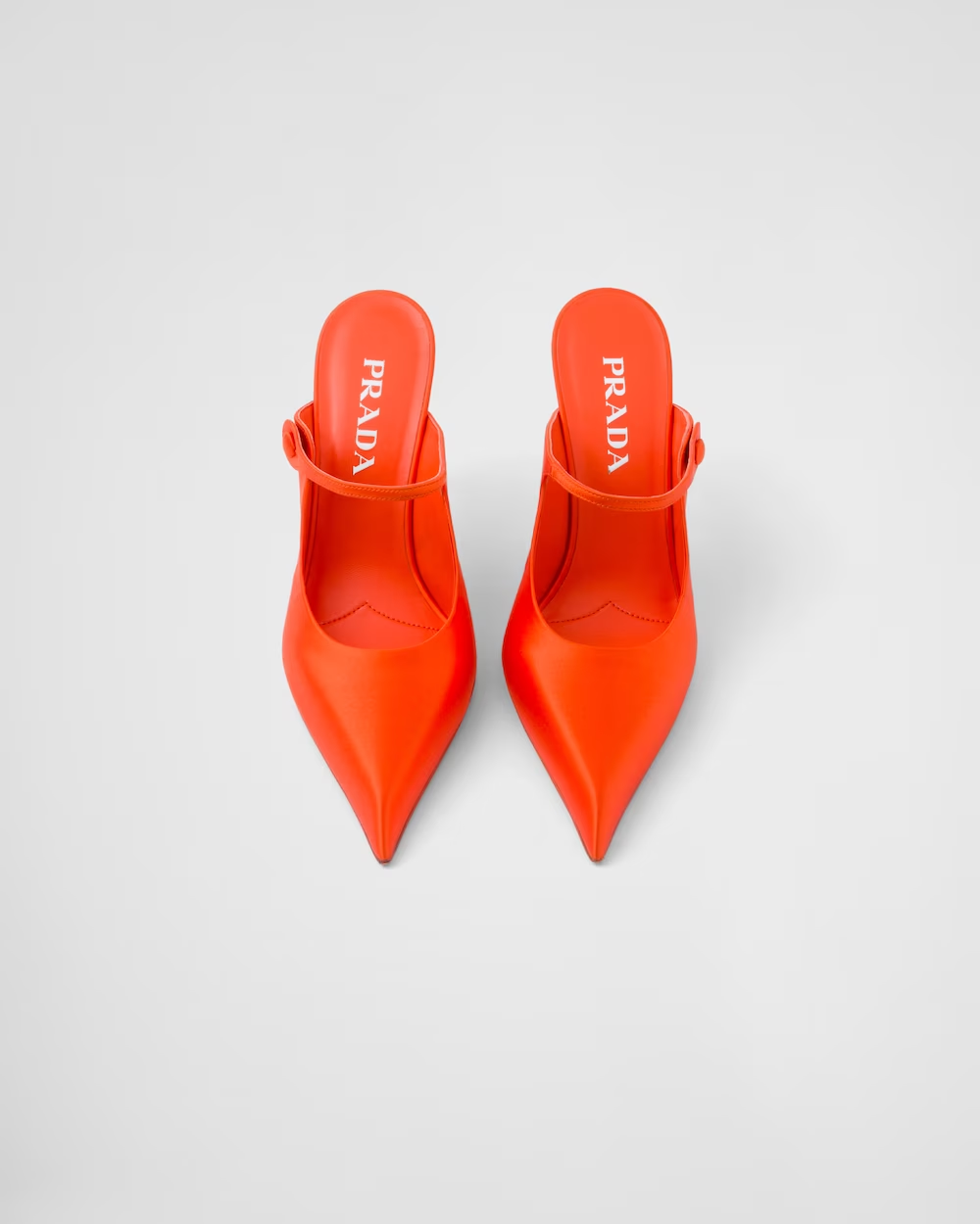 Satin high-heeled mules