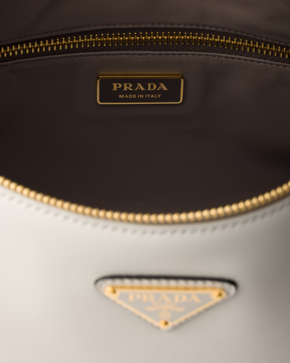 Prada Aimée large leather shoulder bag