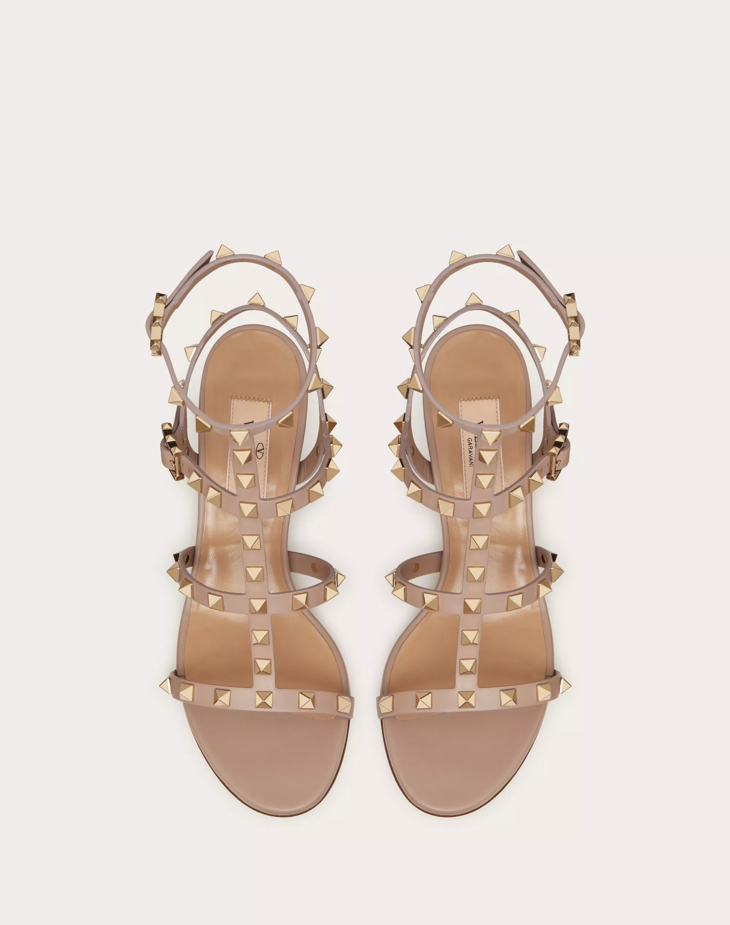 ROCKSTUD CALFSKIN ANKLE STRAP SANDAL 60 MM