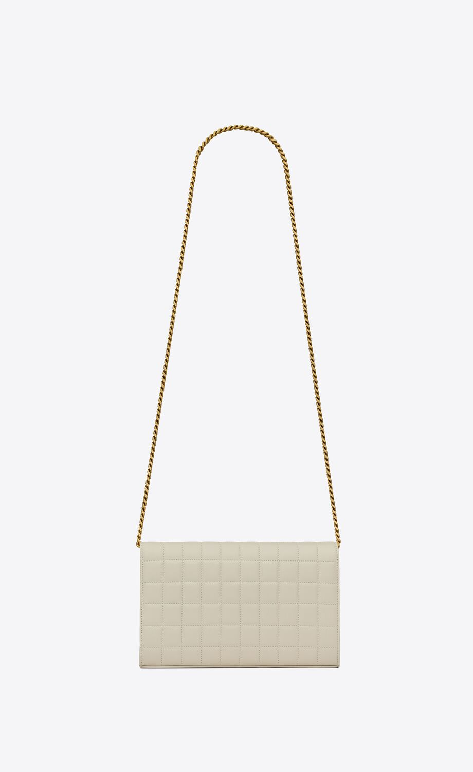 CASSANDRE MATELASSÉ CARRÉ CHAIN WALLET IN LAMBSKIN