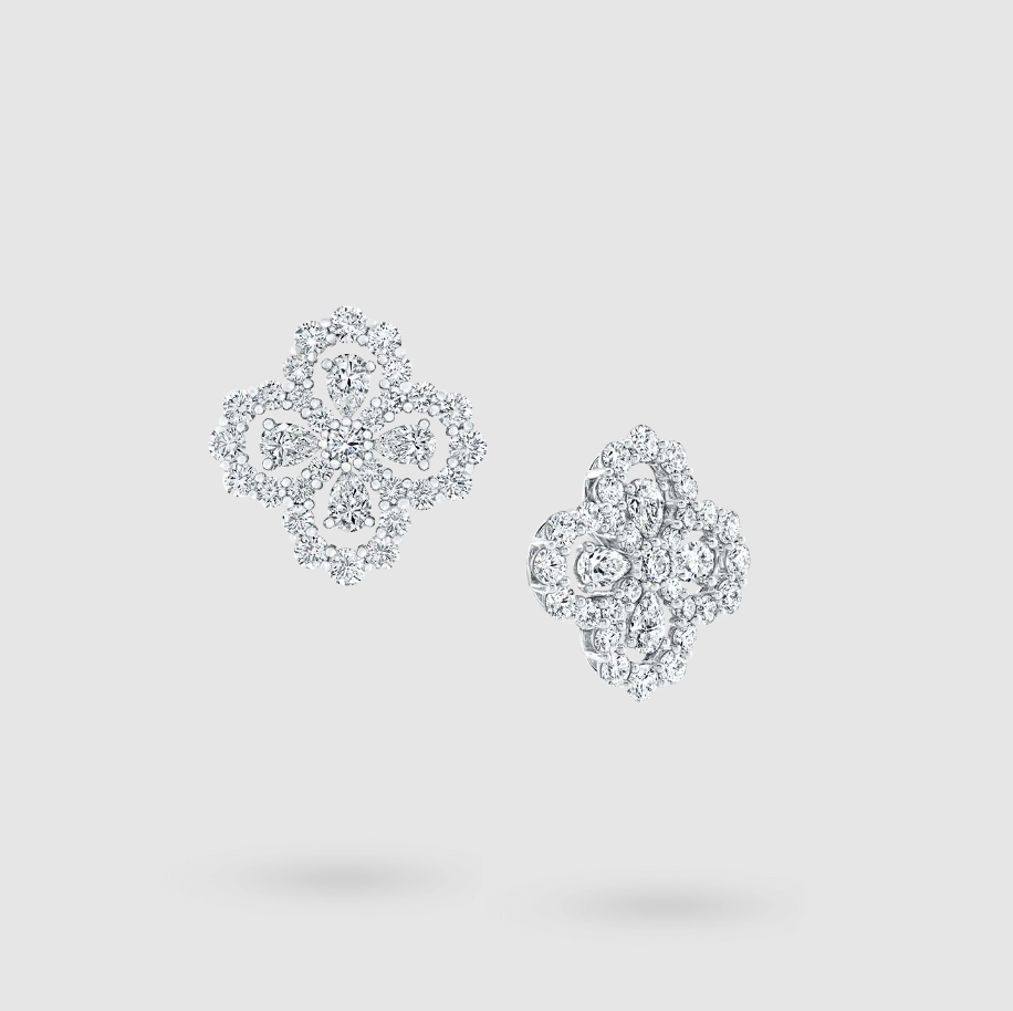 Diamond Loop Full Motif Diamond Earrings