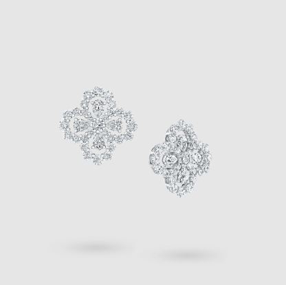 Diamond Loop Full Motif Diamond Earrings