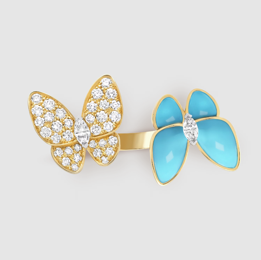 Two Butterfly Between the Finger ring