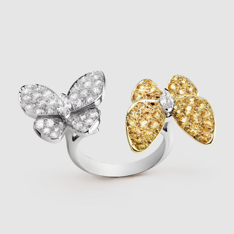 Two Butterfly Between the Finger ring