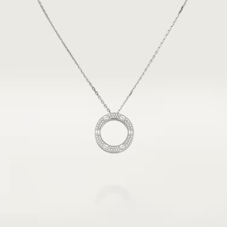 LOVE NECKLACE, DIAMOND-PAVED