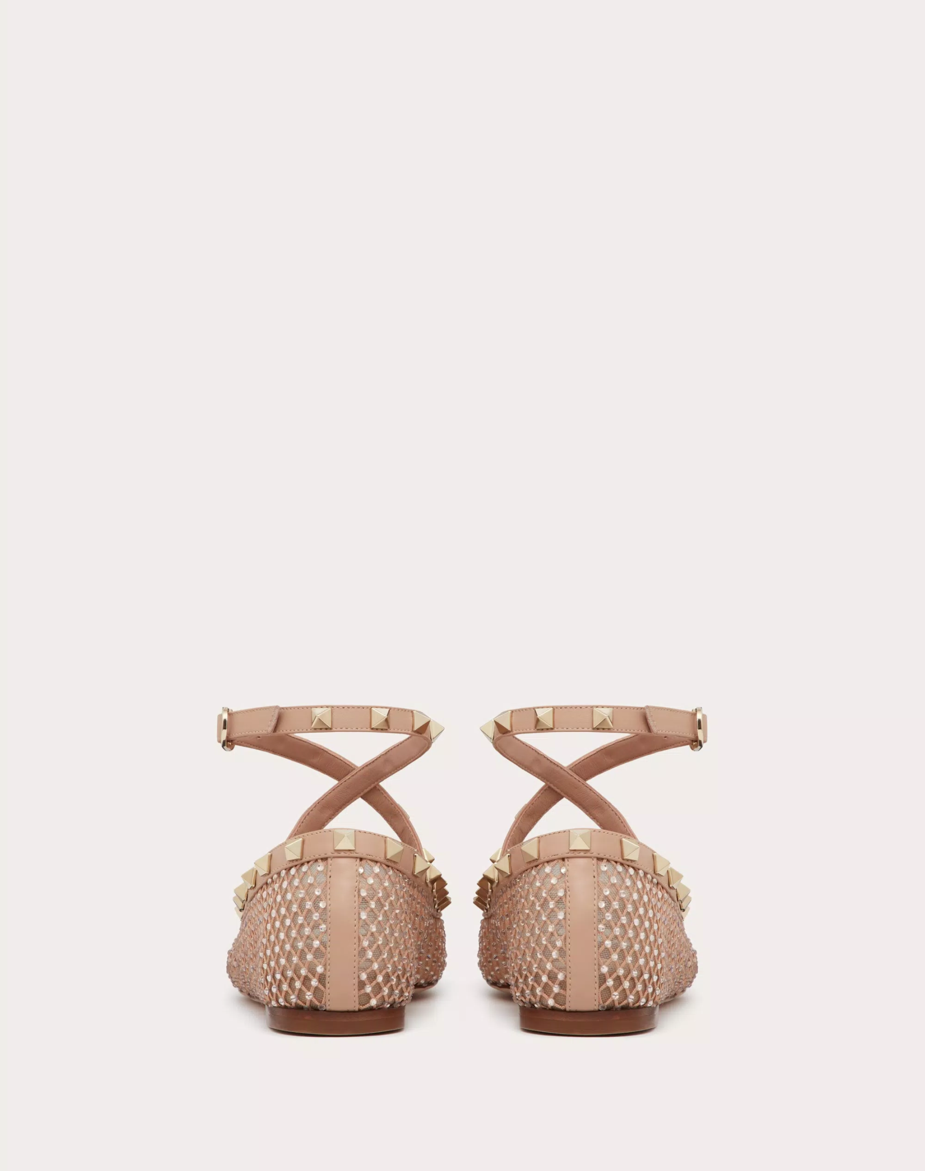 ROCKSTUD MESH BALLERINA WITH CRYSTALS