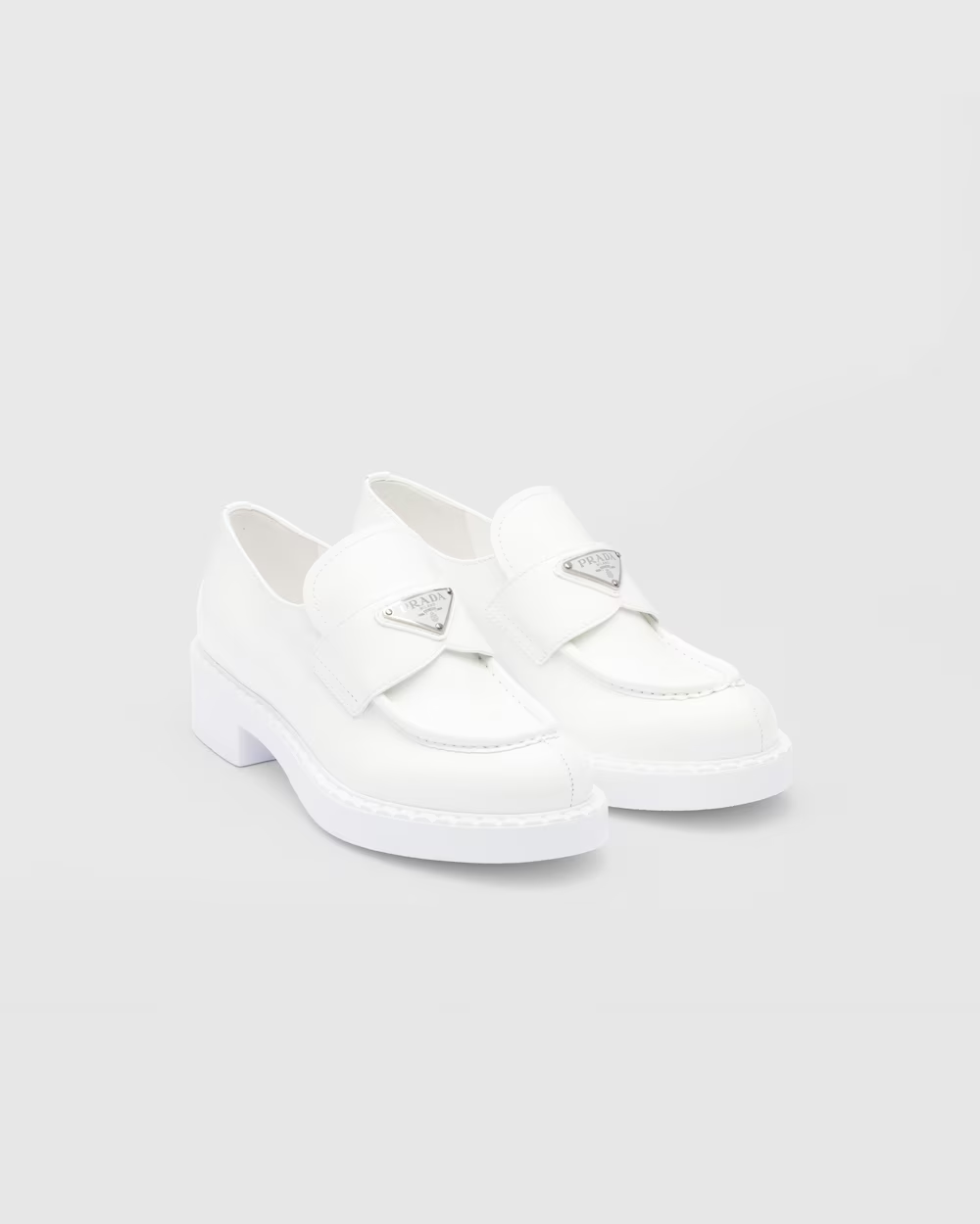 Chocolate patent leather loafers