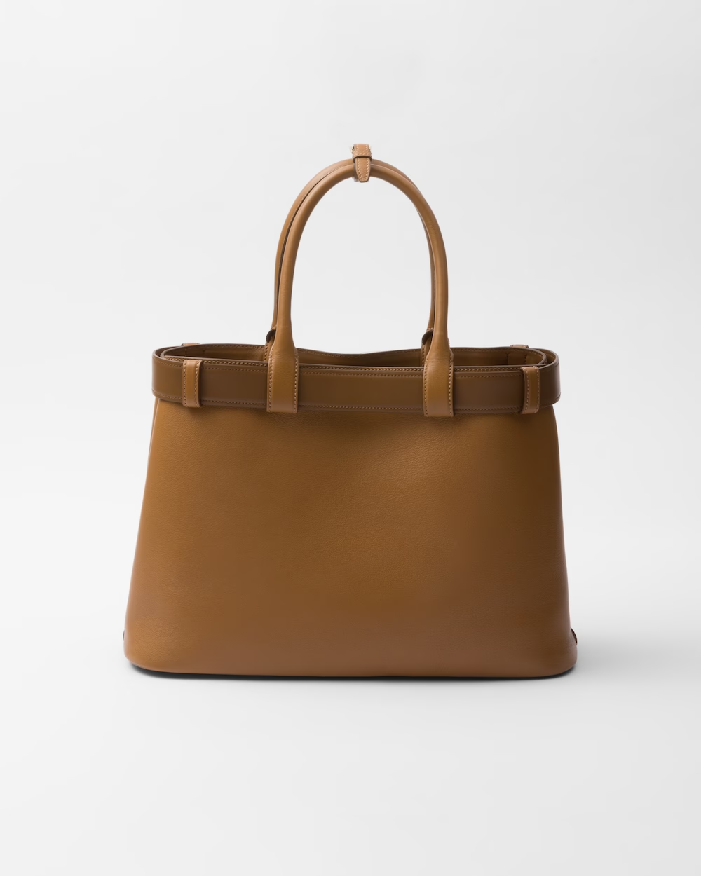 Prada Buckle large leather handbag with belt