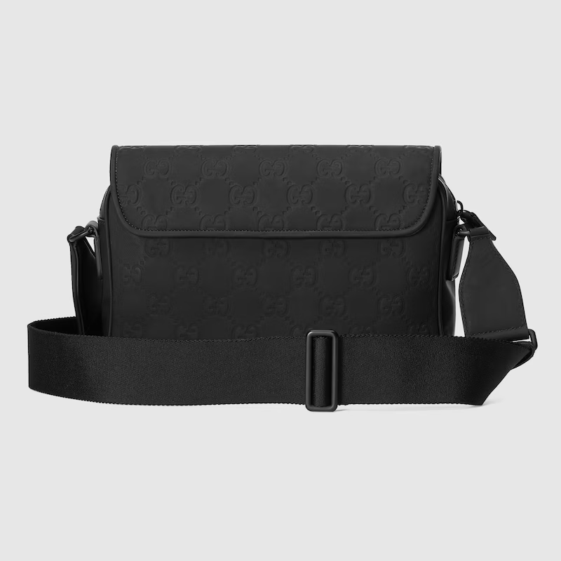 GG RUBBER-EFFECT CROSSBODY BAG