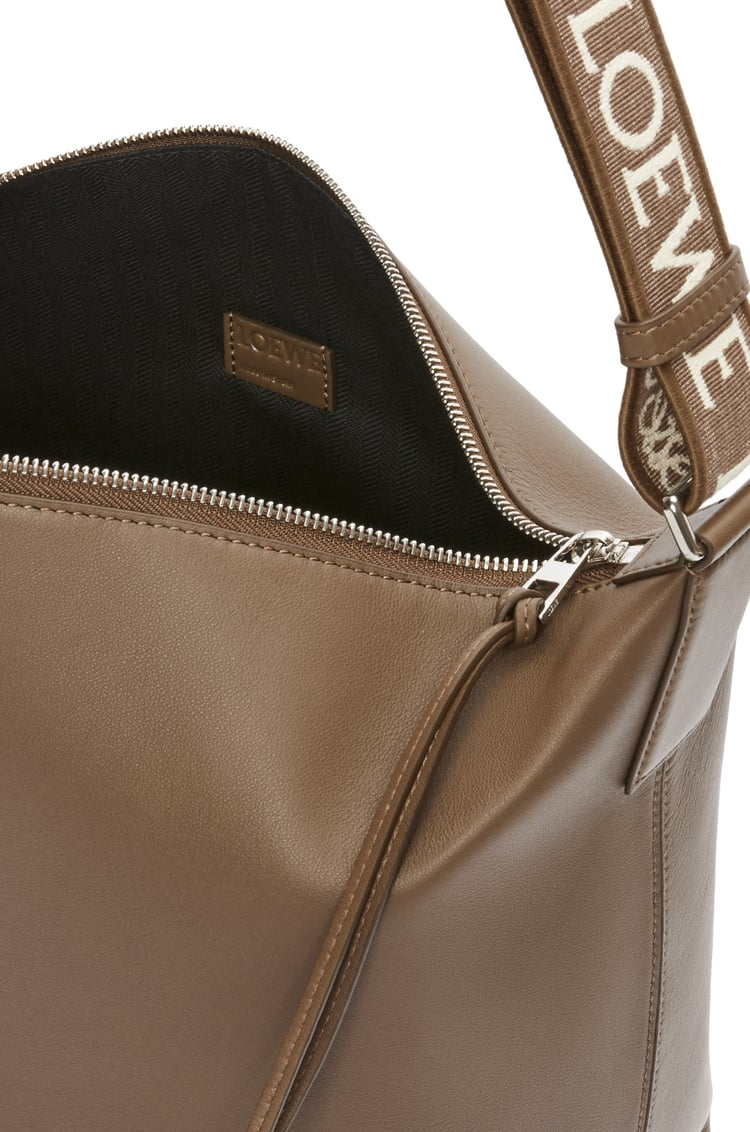 Cubi Crossbody bag in supple smooth calfskin and jacquard