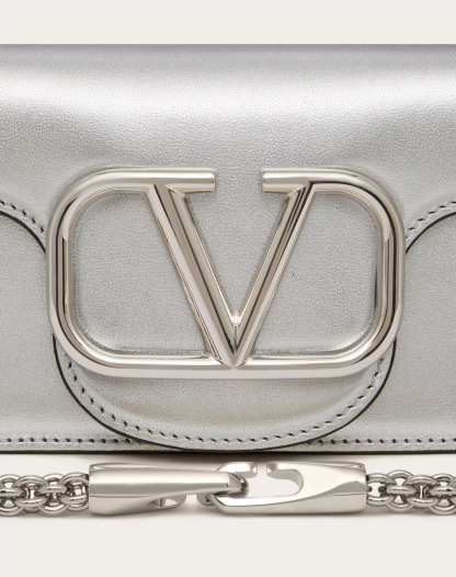 SMALL LOCÒ METALLIC CALFSKIN SHOULDER BAG