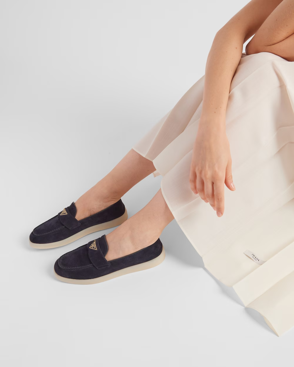 Suede leather loafers