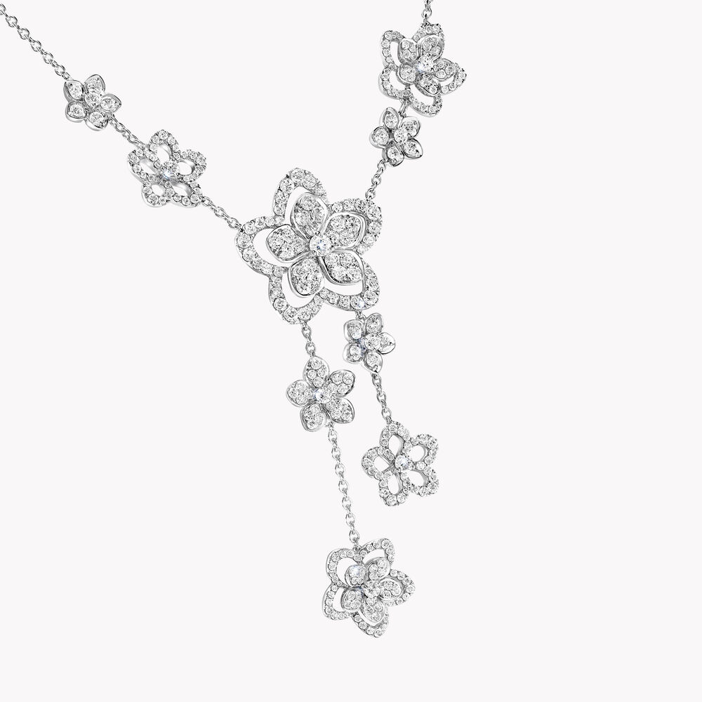 Wild Flower Diamond Drop Necklace