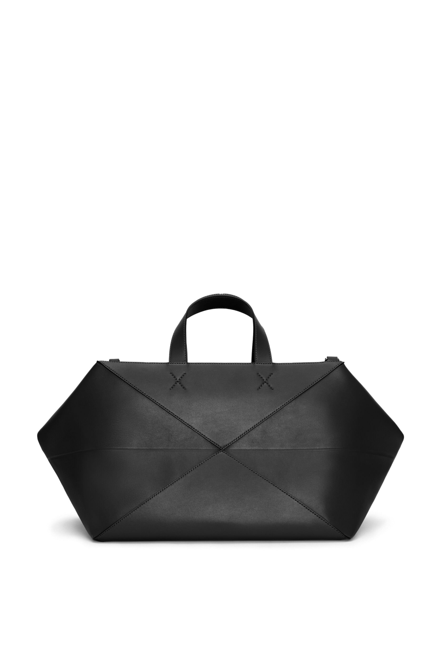 Medium Puzzle Fold duffle in shiny calfskin
